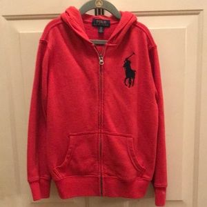Ralph Lauren little boys size 8 long sleeve full zip hoodie